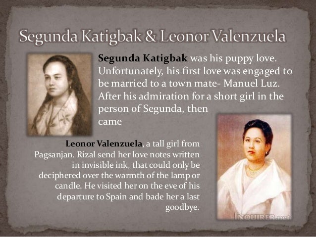 segunda katigbak and jose rizal jose rizal